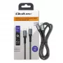 Qoltec 52358 cavo da USB-C a USB-C, USB 2.0, 480 Mbps, 100 W PD, QC 3.0, treccia in nylon, 1,5 m, nero