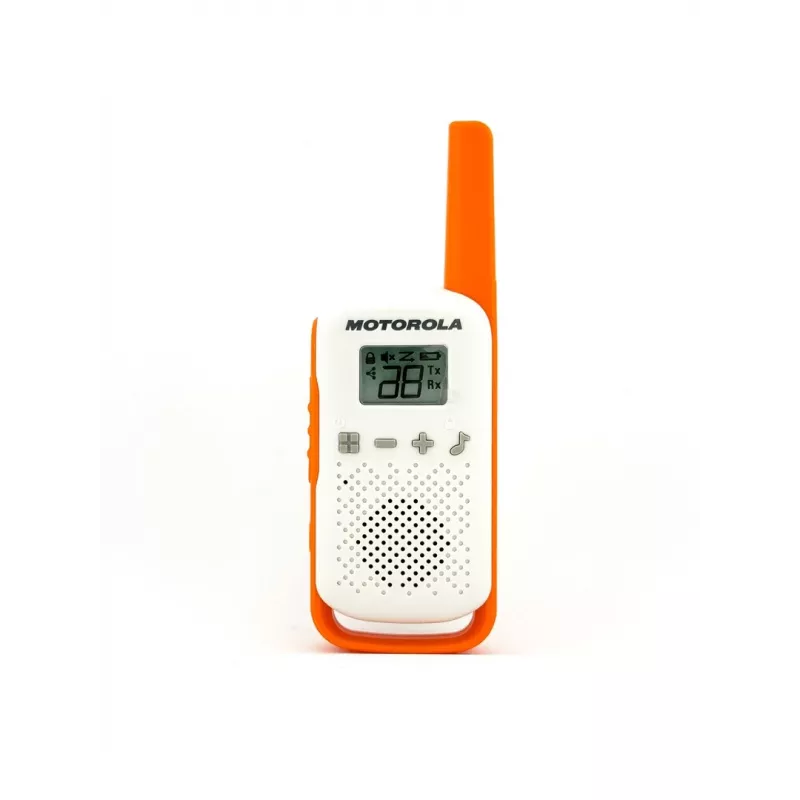 Motorola Talkabout T42 – walkie-talkie, confezione da 2 (arancione-blu)