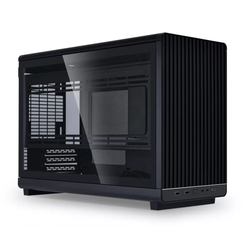 Pannello laterale sinistro in vetro temperato per case Lian Li A3-mATX – nero
