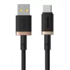 Baseus Dura Cavo di ricarica rapida USB Type A a tipo C 60 W 2 m Nero, Oro