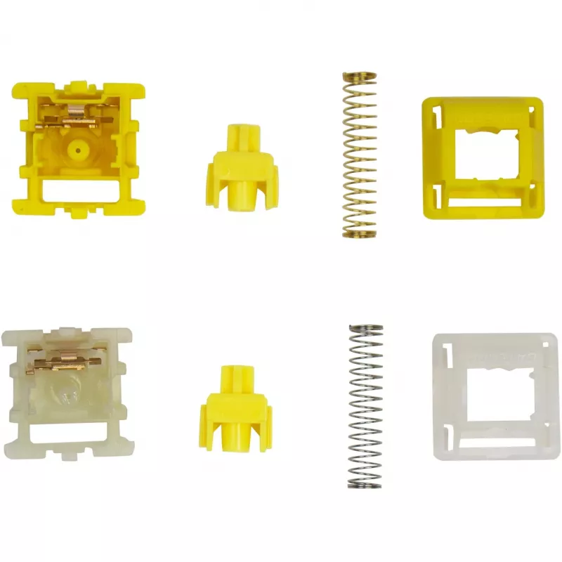 Set di interruttori meccanici per tastiera Keychron Gateron Cap V2 Gold Yellow G32 — 110 interruttori
