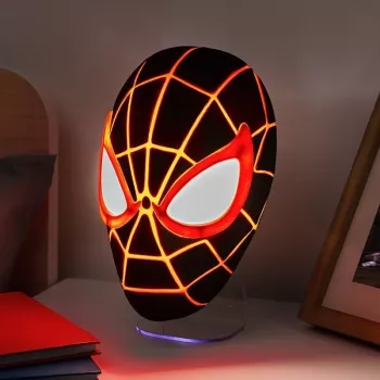 Lampada da tavolo Paladone Mask Light PP14323SPMVN Spiderman Miles Morales – luce notturna a forma di personaggio