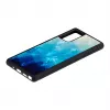 Custodia protettiva iKins per Samsung Galaxy Note 20 — Blue Lake e nero, cover sottile