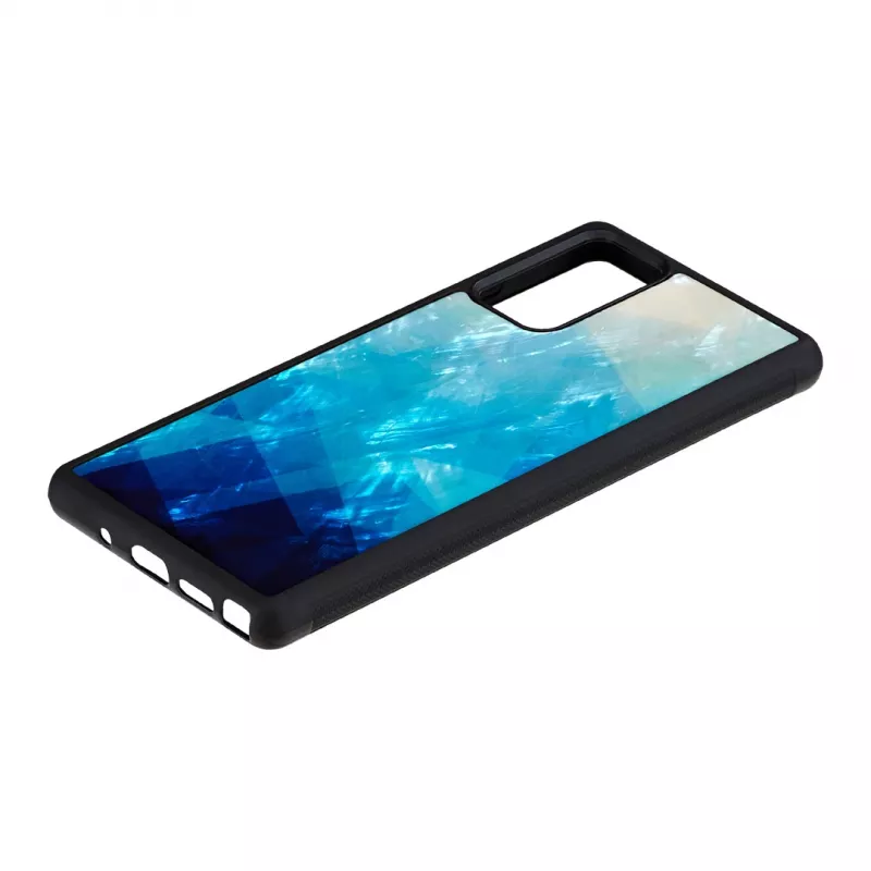 Custodia protettiva iKins per Samsung Galaxy Note 20 — Blue Lake e nero, cover sottile