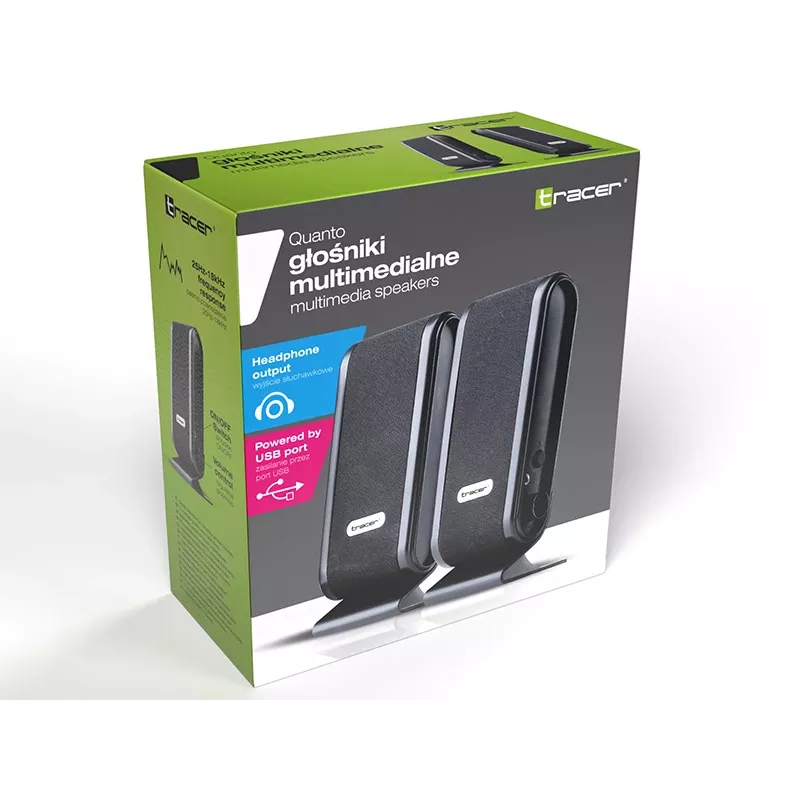 Diffusore 2+0 Quanto nero USB
