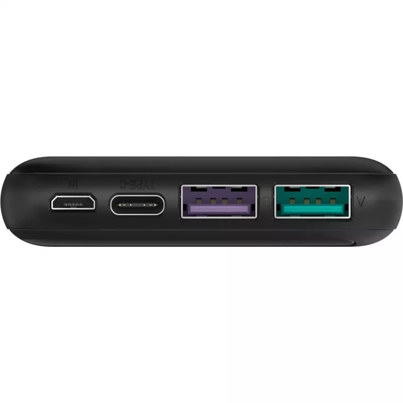 Powerbank a ricarica rapida 10.000 mAh (nero, USB-C PD, QC 3.0, 10.000 mAh)