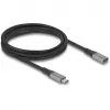 Delock 81202 cavo di prolunga USB-C 40 Gbps, maschio-femmina, PD 240 W, 2 m, grigio