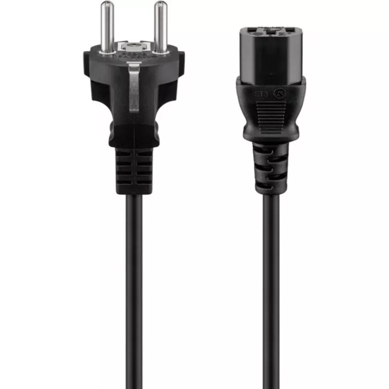 Cavo IEC Goobay 5 m nero spina tipo F IEC C13 H05VV-F3G