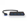 Hub USB Port Designs 900121 USB 3.2 Gen 1 Type-A 5000 Mbit/s nero