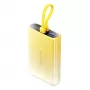 Power bank Vention 10000mAh con indicatore LED, USB-C + Lightning + USB-A, 22,5 W (giallo)