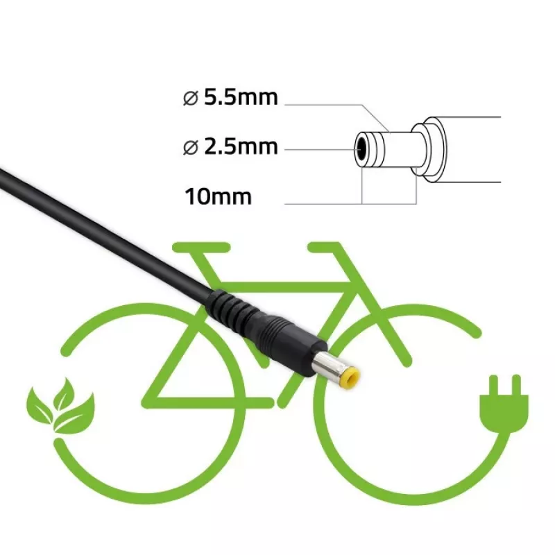 Qoltec 50761 caricabatterie per batterie e-bike 36V | 42V | 2A | 5,5*2,5
