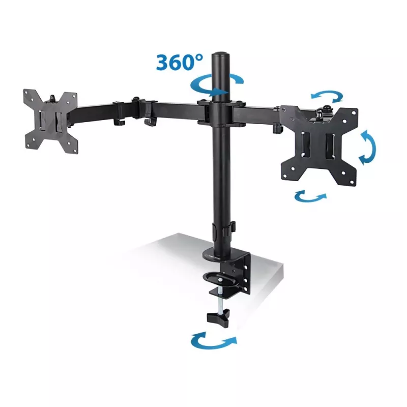 Esperanza ERW018 supporto da tavolo per due monitor 10-27