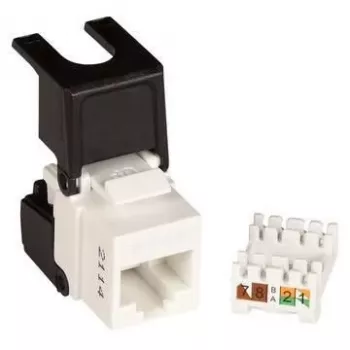 Flip jack Ethernet Cat6 non schermato Lanview LVN128143 — supporto modulo keystone RJ45