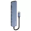 Hub USB Type-C SAVIO AK-82 con HDMI, MicroSD, USB 3.2 Gen1, PD pass-through, 4K@30Hz, 5000 Mbit/s, nero