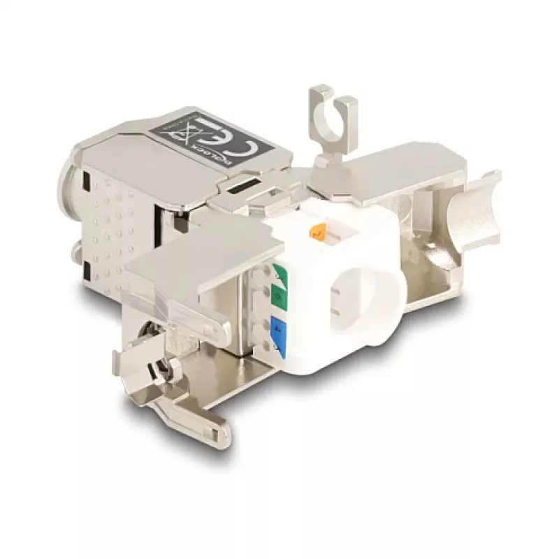 DeLOCK 88198 Connettore per cavo di rete LSA a LSA, Cat.6A STP, senza attrezzi, argento