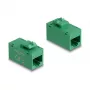 Delock 90640 Modulo Keystone RJ45 jack a RJ45 jack, Cat.6A UTP, verde