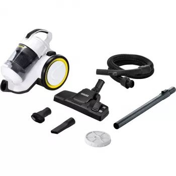 Aspirapolvere a cilindro Karcher VC 3 — aspirapolvere a secco per la casa, 700 W, 0,9 L senza sacchetto, HEPA 13, tubo telescopico, tubo flessibile 1,5 m
