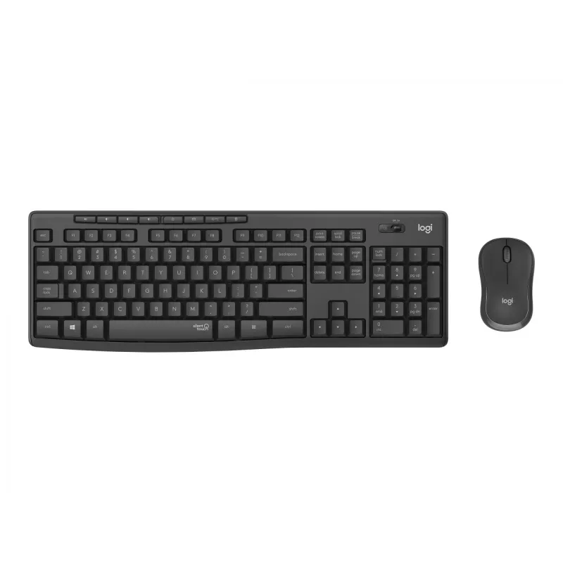 Logitech MK295 Silent – set tastiera e mouse – wireless – 2,4 GHz – grafite – layout ungherese