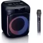 Altoparlante Bluetooth portatile Lenco PA-101BK con illuminazione e microfono