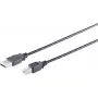 Cavo USB 2.0 ShiverPeaks 13-23025 — USB A a USB B, 1 m, nero