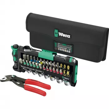 Set di utensili Wera Tool-Check Combi 1 con pinza Knipex Cobra, 40 pezzi