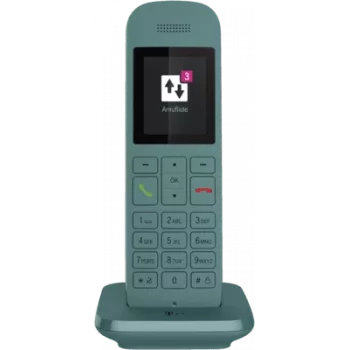 Telefono cordless Telekom Speedphone 12 petrolio — telefono cordless DECT con lunga durata della batteria