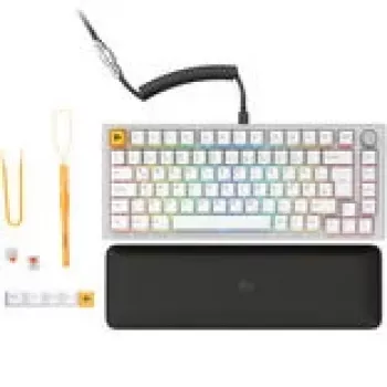 Tastiera meccanica GLORIOUS GMMK Pro 75% bianco Hot-Swap RGB, layout ISO