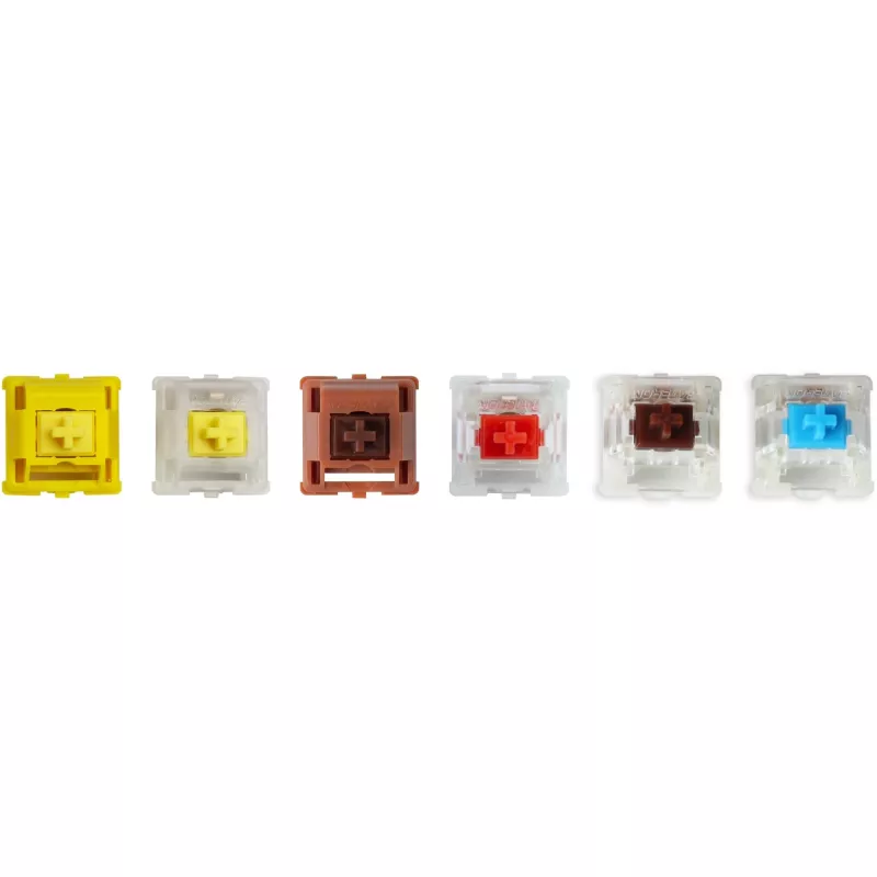 Set di interruttori meccanici per tastiera Keychron Gateron Cap V2 Gold Yellow G32 — 110 interruttori