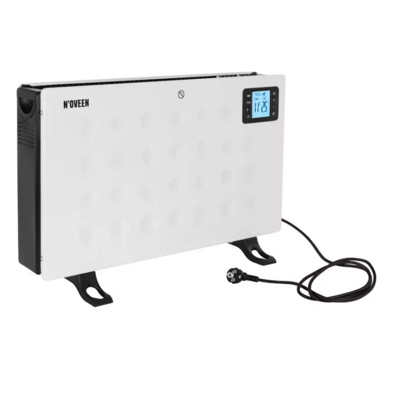Convettore elettrico NOVEEN CH8000 — 2000 W, 3 livelli di potenza, timer, telecomando, bianco