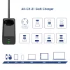 Caricabatterie USB GaN Akyga AK-CH-21 65 W, 2 x USB-C + USB-A, con presa, 1,5 m, nero