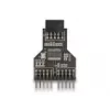 DeLOCK 60045 Adattatore per cavo 9 pin USB 2.0 2 x header 9 pin nero