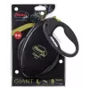 flexi Giant L guinzaglio estensibile per cani, nastro da 8 m, nero/giallo
