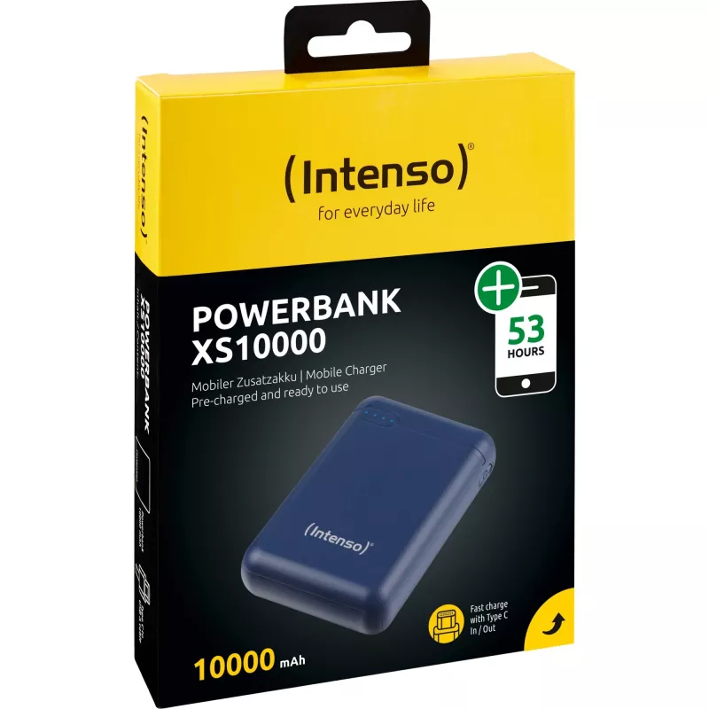 POWER BANK USB 10000MAH/BLU SCURO XS10000 INTENSO