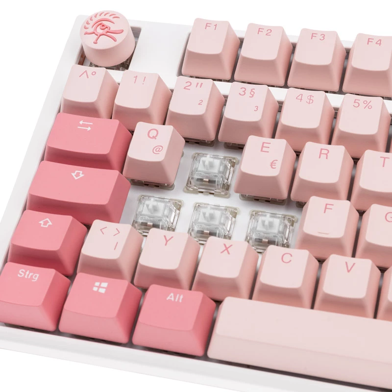 Tastiera Ducky One 3 TKL Gossamer Pink Gaming USB tedesco rosa, bianco