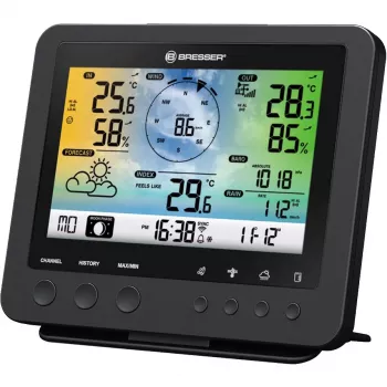 Bresser Optics 7002580 Stazione meteo digitale nera AC Wi-Fi