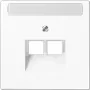 Copri placca porta interruttore Jung LS 969-2 NAUA WW bianco termoplastica design convenzionale