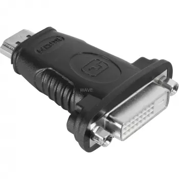 Wentronic Goobay adattatore HDMI™ / DVI-D, connettore maschio HDMI standard (Type-A), nero – connettore maschio HDMI™ 19 poli > connettore femmina DVI-D (24+1) (68098)