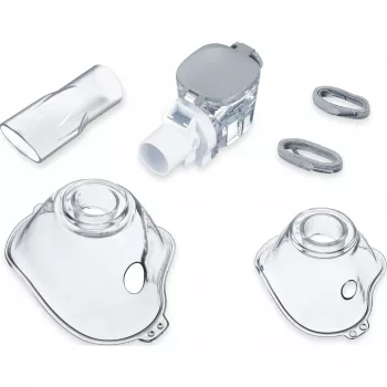 Inalatore Beurer IH 57 con maschera per adulti e bambini, a batteria