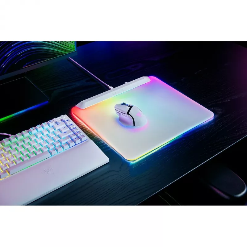 Razer Firefly V2 Pro - Tappetino per mouse - RGB completamente illuminato, gaming - bianco (RZ02-04920200-R3M1)