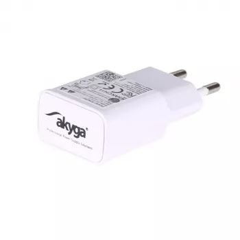 Akyga AK-CH-11 caricabatterie USB-A 15 W, Quick Charge 3.0, bianco