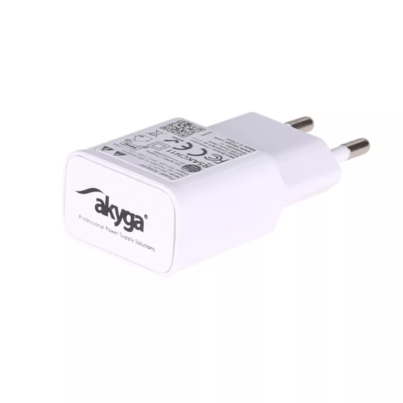 Akyga AK-CH-11 caricabatterie USB-A 15 W, Quick Charge 3.0, bianco