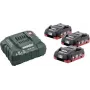 Set batteria e caricabatterie Metabo BASIC SET 3 X LIHD 4.0 AH