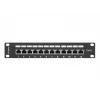 Patch panel LANBERG PPF6-9012-B — 12 porte RJ45, metallo, nero, 1U (215×44,5×130 mm)