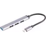 Hub USB-C ShiverPeaks 13-50002 — 4× USB-A 3.0 adattatore sottile per porte USB-C