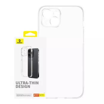 Custodia per telefono Baseus OS‑Lucent Series per iPhone 15 Plus, trasparente, sottile