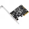 SilverStone ECU03 - adattatore USB - PCIe 2.0 x2 Low Profile - USB-C 3.1 x 1 + USB-C x 1 (SST-ECU03)