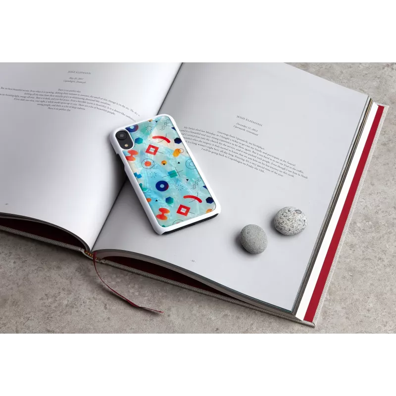 Custodia per smartphone iKins per iPhone XR — custodia protettiva Poppin Rock bianco