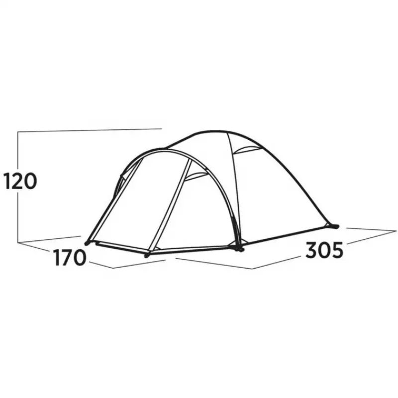 Easy Camp Setesdal 3 tenda a cupola/igloo verde