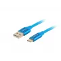 Lanberg CA-USBO-22CU-0010-BL cavo USB 1 m USB 2.0 USB-C USB-A blu