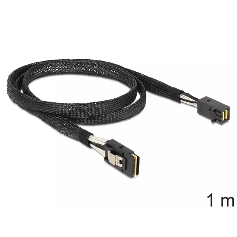 Cavo SAS DeLOCK 83389 1 m nero